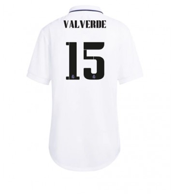 Real Madrid Federico Valverde #15 Hemmatröja Dam 2022-23 Korta ärmar